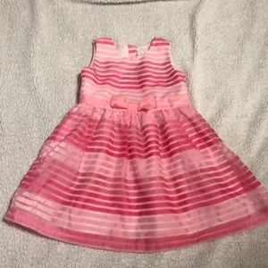 Pink and white striped dress